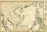 Guillaume Raynal Antique Map of South East Asia painting