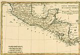 Guillaume Raynal Antique Map of Southern Mexico painting