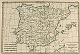 Guillaume Raynal Antique Map Of Spain painting