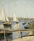 Sailing Boat Prints - Sailing Boats at Argenteuil by Gustave Caillebotte