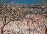 Gustave Caillebotte Orchard with Flowering Apple Trees