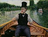 Gustave Caillebotte Rower in a Top Hat painting