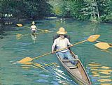 Gustave Caillebotte Skiffs painting