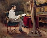 Gustave Caillebotte The Artist Morot in his Studio painting
