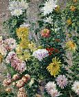 Gustave Caillebotte White and Yellow Chrysanthemums