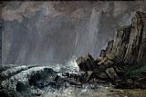 Gustave Courbet Downpour at Etretat