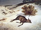 Gustave Courbet Hind Forced Down In The Snow