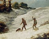 Gustave Courbet Hunters in the Snow or The Poachers