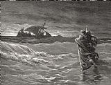 Walking The Plank Prints - Jesus Walking On The Sea John 6 19 21 by Gustave Dore