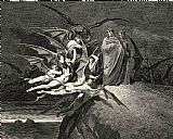 Gustave Dore The Inferno, Canto 21, Line 70 “be None of You Outrageous.” painting