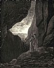 Gustave Dore The Inferno, Canto 34, Lines 127&#173;129 by That Hidden Way My Guide And I Did Enter, to Return to The Fair World painting