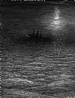 Gustave Dore The Marooned Ship In A Moonlit Sea
