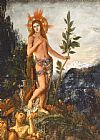 Symbolist Prints - Apollo Receiving The Shepherds Offerings by Gustave Moreau