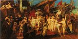 Hans Makart The Entry of Charles V. Into Antwerp (sketch) painting
