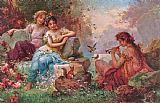 Animals Prints - Charming The Animals by Hans Zatzka