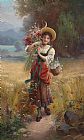 Hans Zatzka Circle Flower Girl
