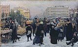 Christmas Prints - Christmas Fair by Heinrich Matvejevich Maniser