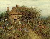 Helen Allingham A Cottage near Brook Witley Surrey painting