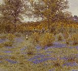 Helen Allingham Bluebell Copse painting