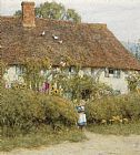 Helen Allingham Cottage at West Horsley Surrey painting