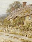 Helen Allingham Cottage near Wells Somerset painting