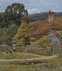 Helen Allingham Netley Farm Shere Surrey painting