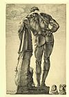 Hendrick Ter Brugghen Prints - Farnese Hercules by Hendrick Goltzius
