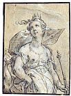 Hendrick Ter Brugghen Prints - Juno by Hendrick Goltzius