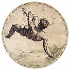 Hendrick Ter Brugghen Prints - Phaethon From The Four Disgracers Series by Hendrick Goltzius