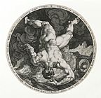 Hendrick Ter Brugghen Prints - Tantalus by Hendrick Goltzius