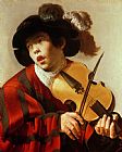 Hendrick Ter Brugghen  Boy Playing Stringed Instrument and Singing