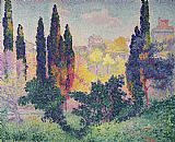 Henri-Edmond Cross The Cypresses at Cagnes