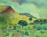 Henri Prints - The Maures Mountains by Henri-Edmond Cross
