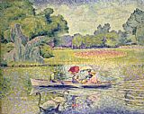 Henri Prints - The Promenade in the Bois de Boulogne by Henri-Edmond Cross
