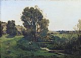 Henri Prints - View from Moncel-sur-Seine by Henri-Joseph Harpignies
