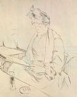 Toulouse-lautrec Prints - At The Cafe by Henri de Toulouse-Lautrec