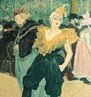 Toulouse-lautrec Prints - Clowness Cha-u-kao At Moulin Rouge by Henri de Toulouse-Lautrec