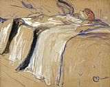 Toulouse-lautrec Prints - Woman Lying On Her Back by Henri de Toulouse-Lautrec