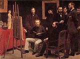 Henri Fantin Latour A Studio in The Batignolles painting