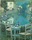 Henri Le Sidaner Small Table in Evening Dusk