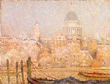 Henri Le Sidaner St. Paul's From The River Morning Sun in Winter