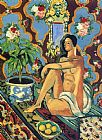 Matisse Prints - Decorative Figure on an Ornamental Background 1925 by Henri Matisse