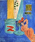 Matisse Prints - Red Fish And a Sculpture 1911 by Henri Matisse