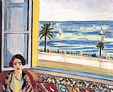 Henri Prints - Seated Woman Back Turned to The Open Window 1922 by Henri Matisse