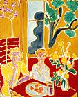Henri Matisse Wo Girls in a Yellow And Red Interior 1947