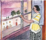 Henri Matisse Young Woman at The Window Sunset 1921