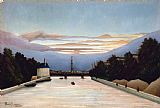 Tower Prints - The Eiffel Tower by Henri Rousseau