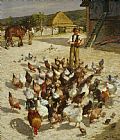Henry Herbert La Thangue A Sussex Farm painting