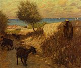 Lane Paintings - Provencal Lane Martigues by Henry Herbert La Thangue