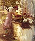 Henry Herbert La Thangue Winter in Liguria painting